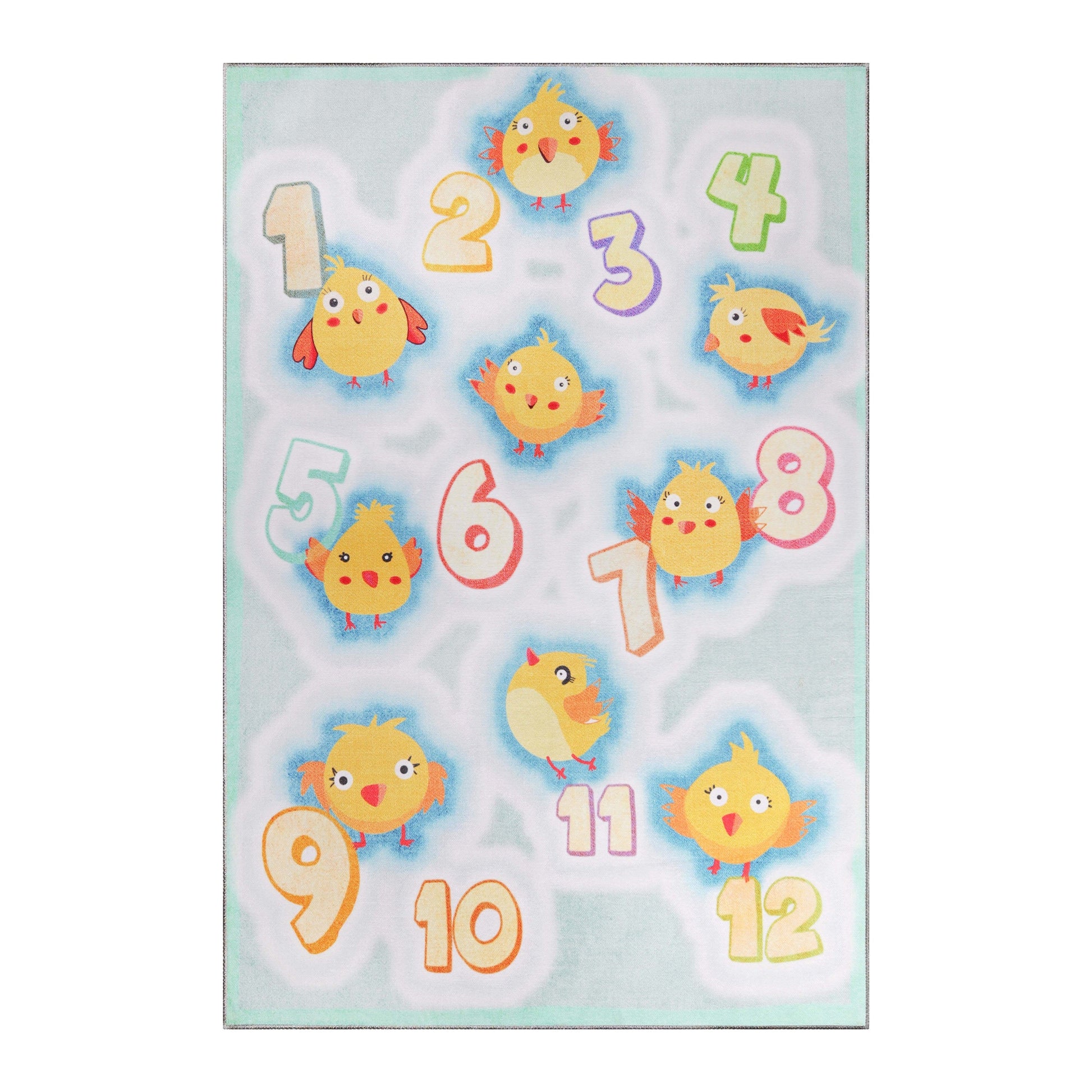 Superior Jumbo Playtime Numbers Flatweave Indoor Area Rug 