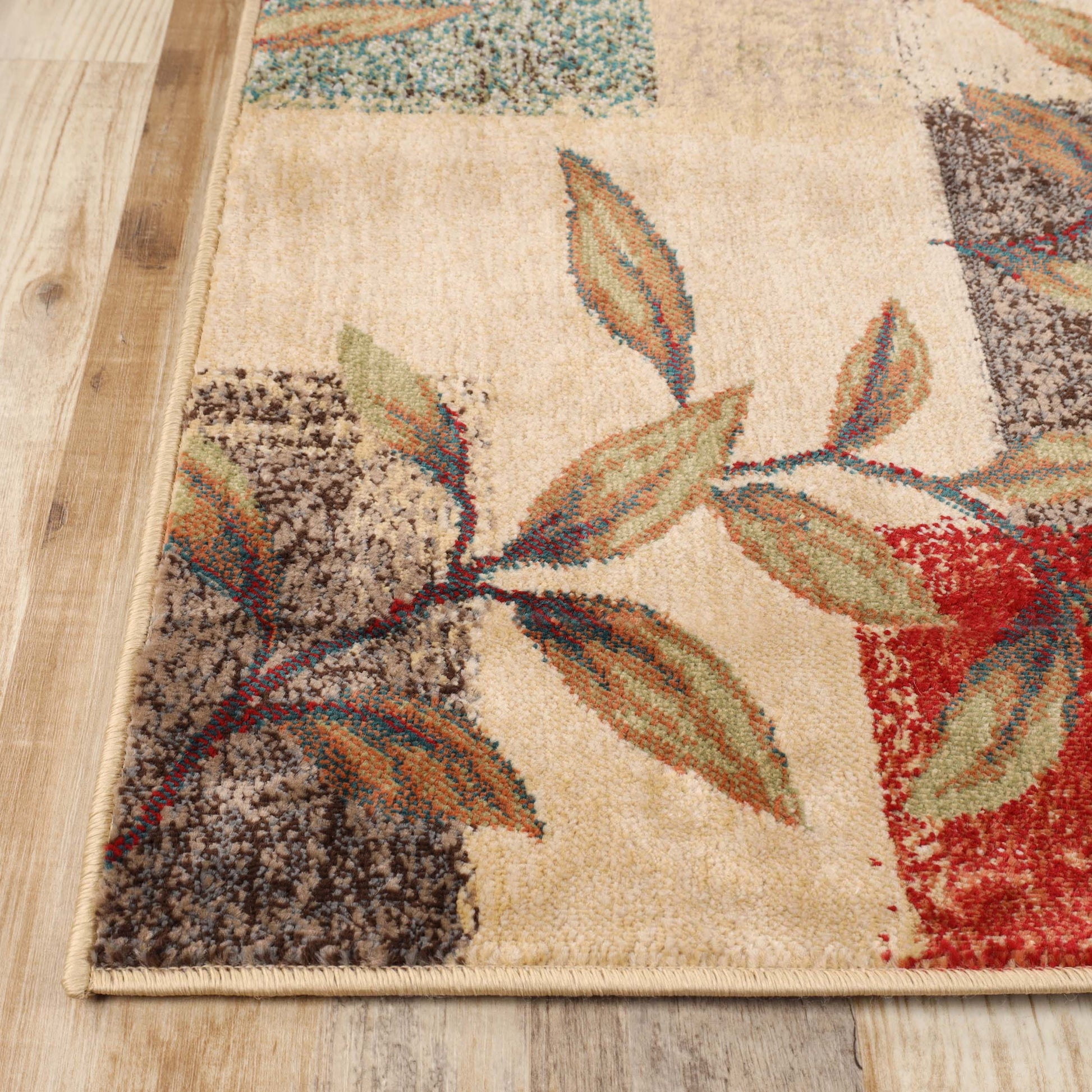 Superior Zedler Patchwork Rustic Leaves Indoor Area Rug or Runner