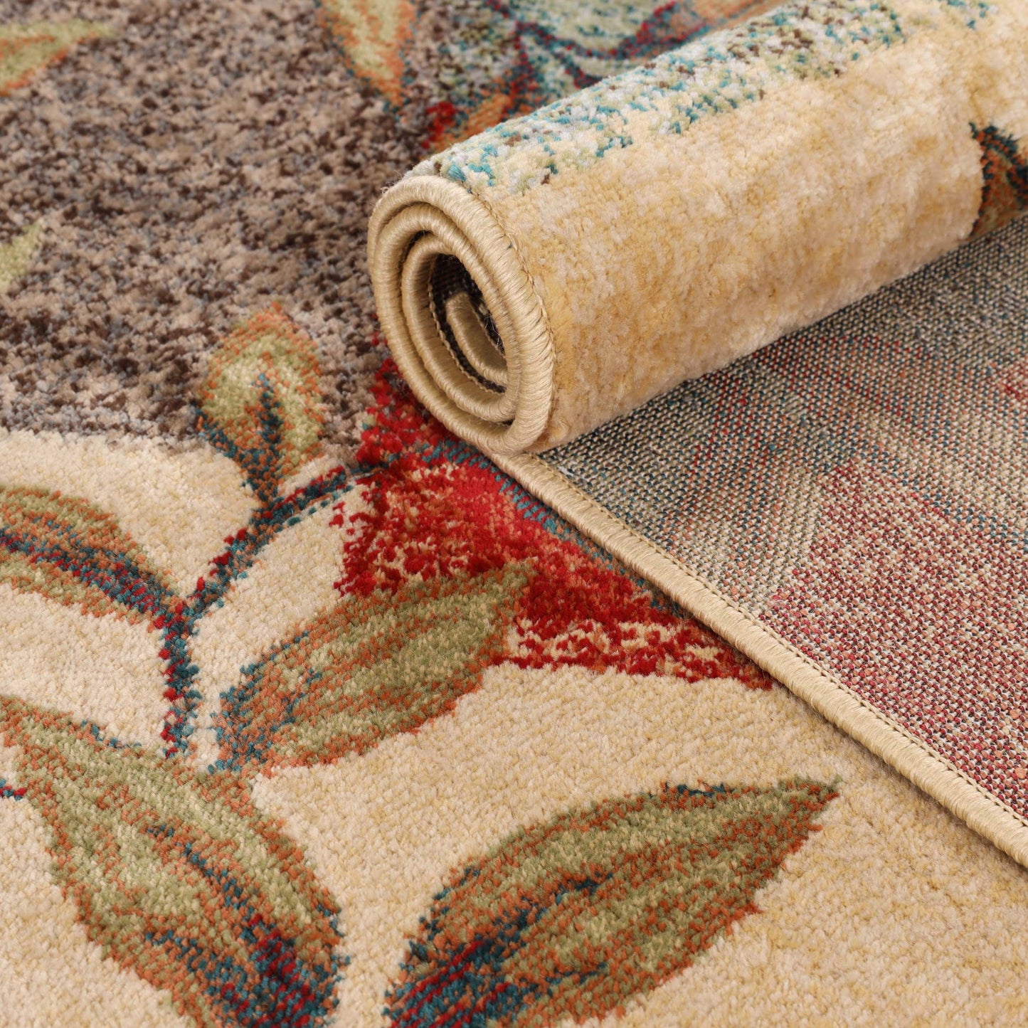 Superior Zedler Patchwork Rustic Leaves Indoor Area Rug or Runner 