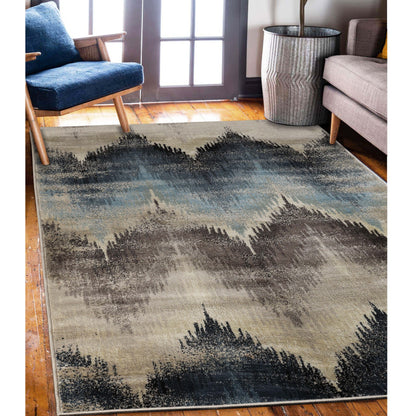Superior Cadwell Abstract Faux Distressed Area Rug - Beige