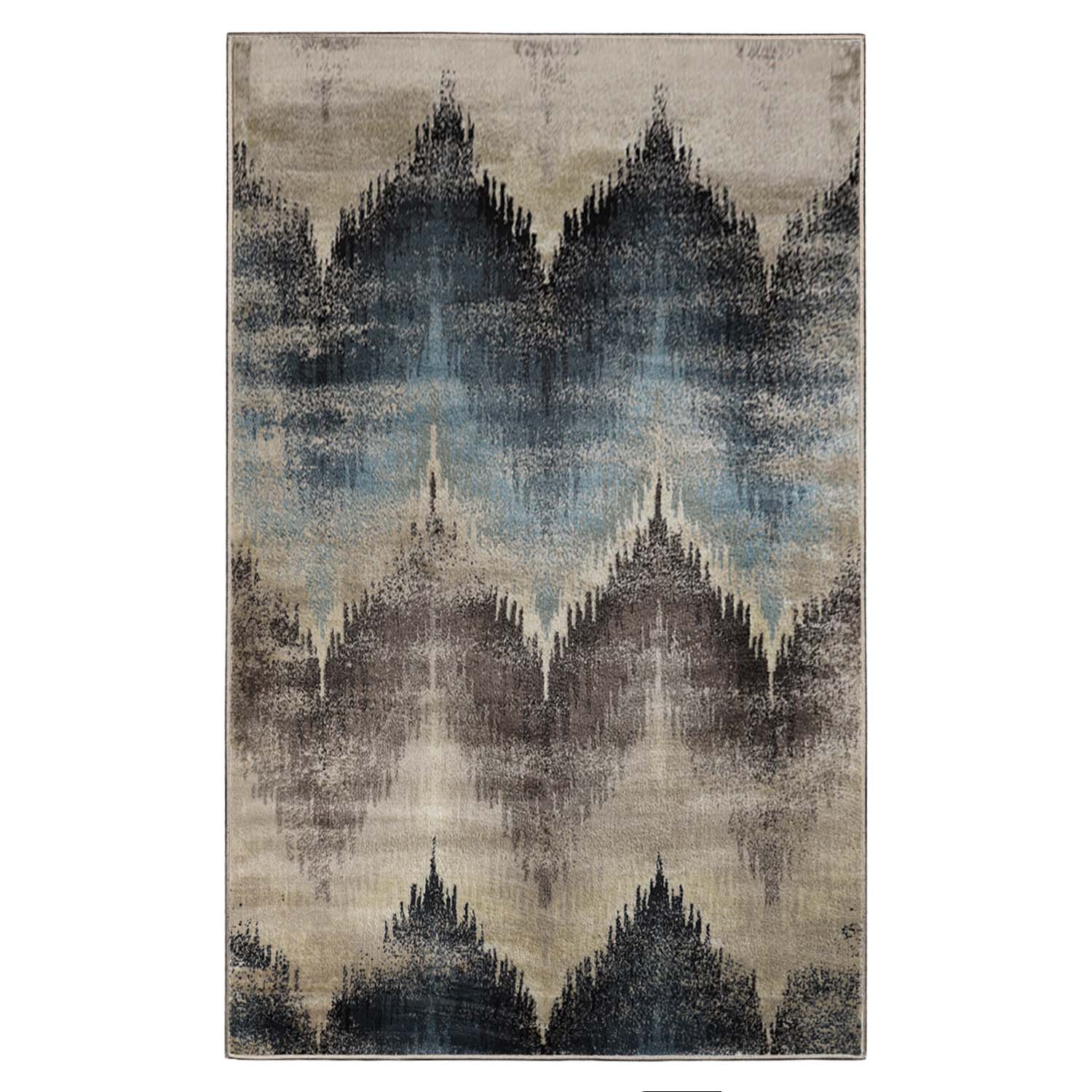 Superior Cadwell Abstract Faux Distressed Area Rug - Beige