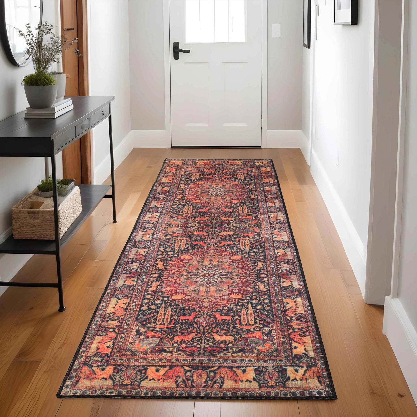 Copley Bohemian Oriental Medallion Wildlife Indoor Area Rug