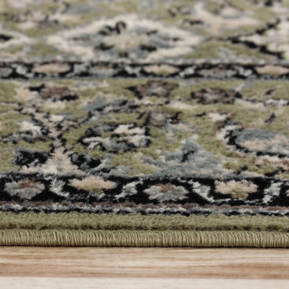 Radcliffe Traditional Floral Medallion Indoor Area Rug or Runner Rug - Green