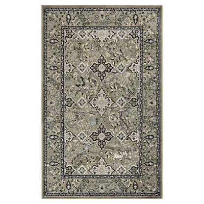 Radcliffe Traditional Floral Medallion Indoor Area Rug or Runner Rug - Green