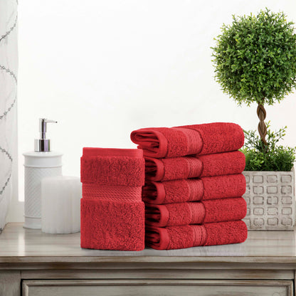 Madison Egyptian Cotton Pile Plush Heavyweight Face Towel Set of 6