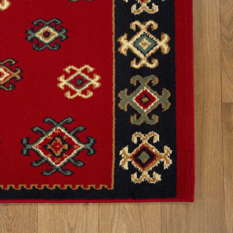 Santa Fe Southwestern Geometric Tribal Indoor Area Rug - Red