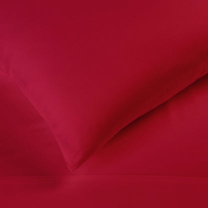 Egyptian Cotton 300 Thread Count Solid Deep Pocket Sheet Set - Red