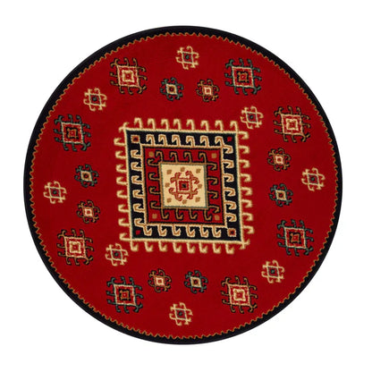 Santa Fe Southwestern Geometric Tribal Indoor Area Rug - Red