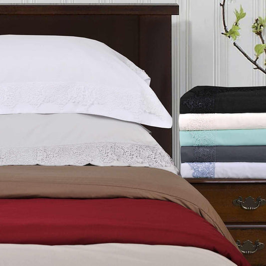  Superior Regal Lace Wrinkle Resistant Microfiber Duvet Cover Set - Blossom