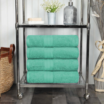 Cotton Heavyweight Luxury 4 Piece Bath Towel Set - Rivulet