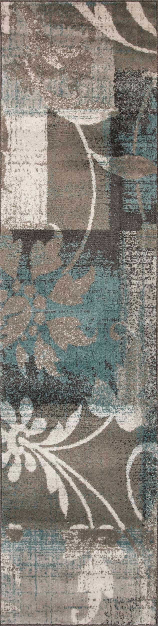 Pastiche Contemporary Floral Patchwork Indoor Area Rug or Runner - Rivulet