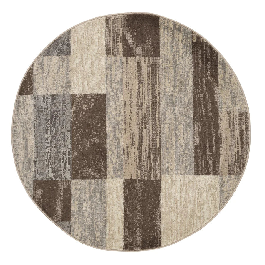 Rockwood Modern Geometric Patchwork Indoor Area Rug or Runner - Slate