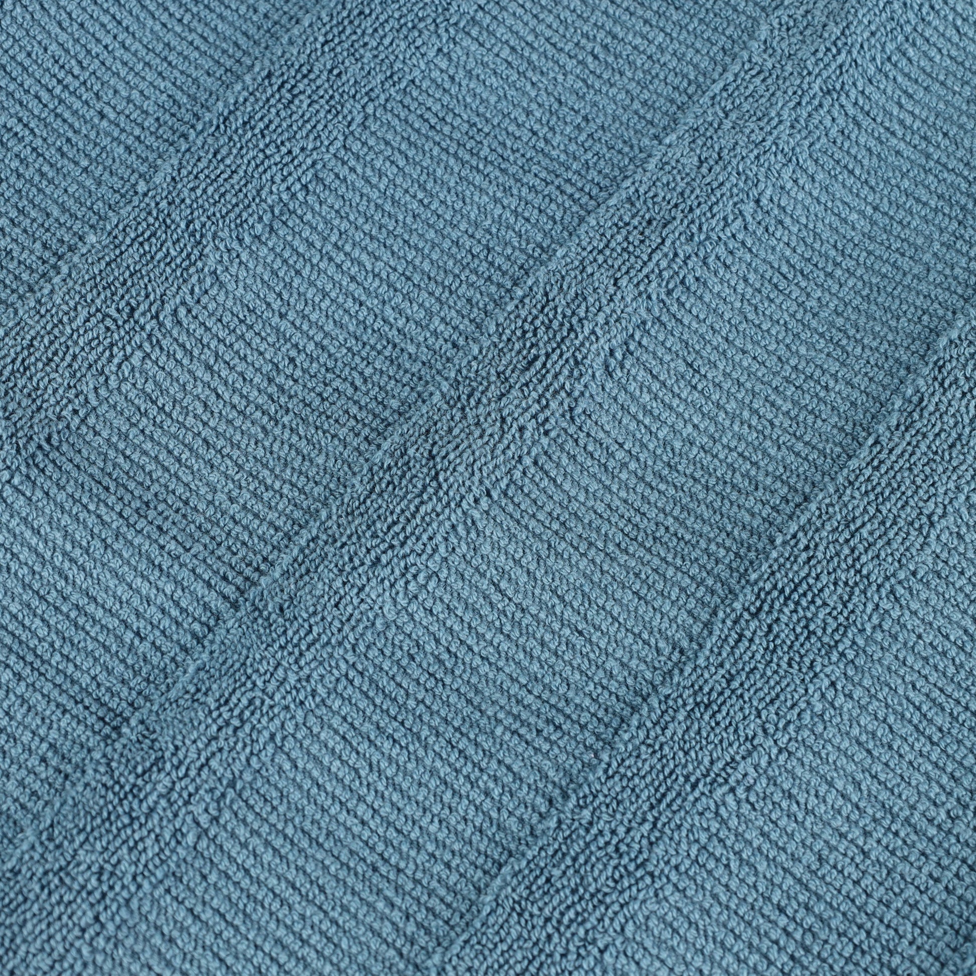 Roma Cotton Ribbed Textured Soft Absorbent 12 Piece Assorted Towel Set - Deep Blue