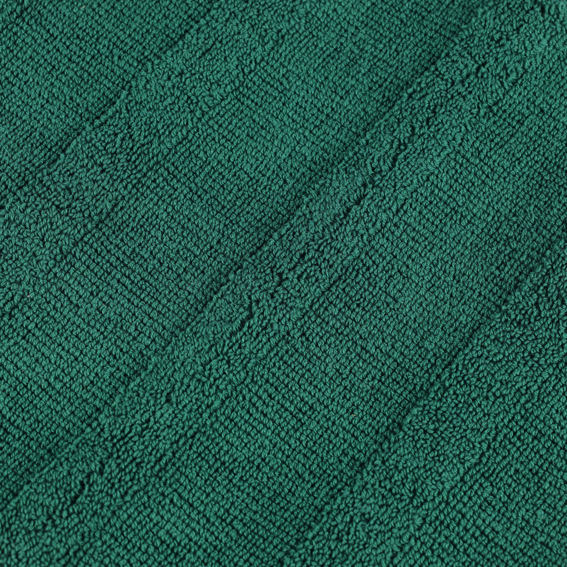 Roma Cotton Ribbed Textured Soft Absorbent 12 Piece Assorted Towel Set - Evergreen