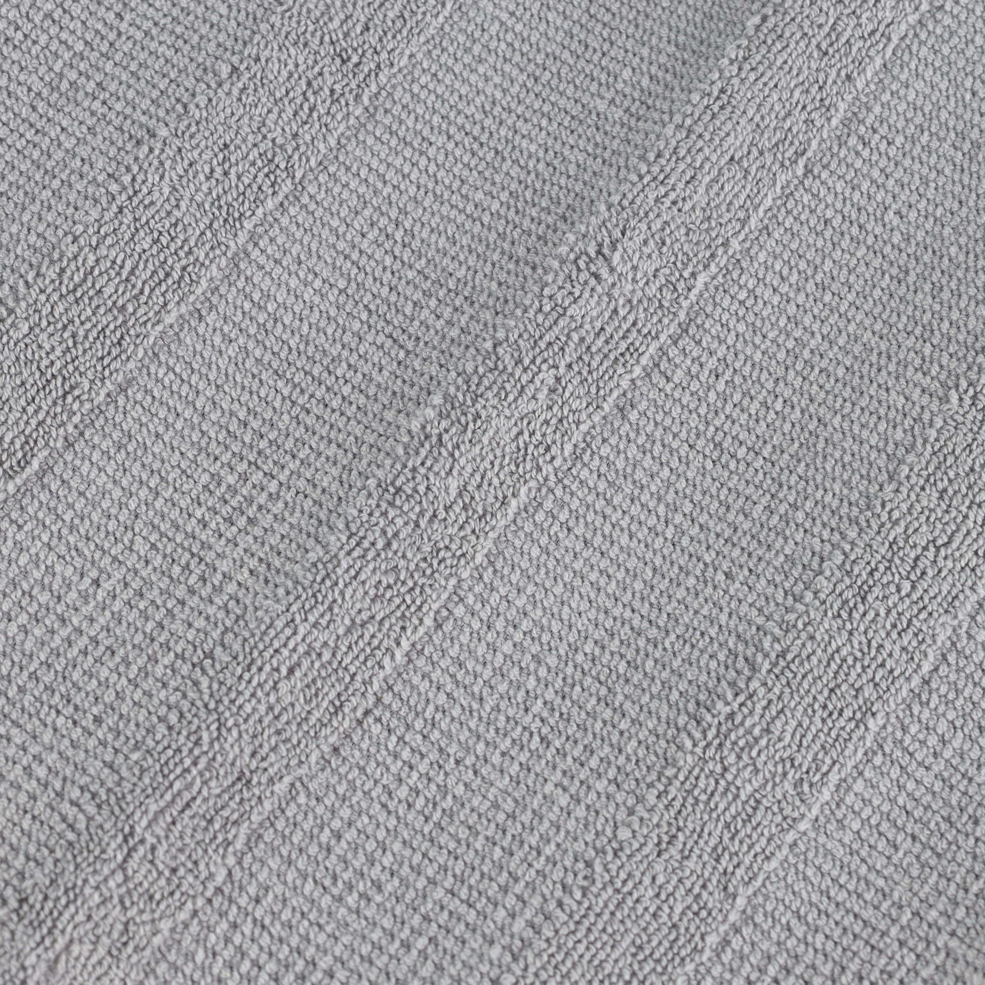 Roma Cotton Ribbed Textured Soft Absorbent 12 Piece Assorted Towel Set - Silver