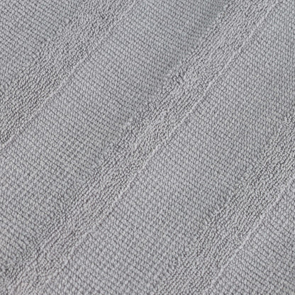 Roma Cotton Ribbed Textured Soft Absorbent 12 Piece Assorted Towel Set - Silver