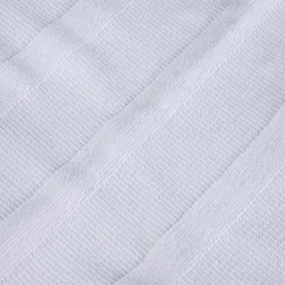 Roma Cotton Ribbed Textured Soft Absorbent 12 Piece Assorted Towel Set - White