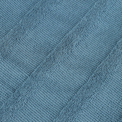 Roma Cotton Ribbed Textured Soft Face Towels/ Washcloths - Denim Blue