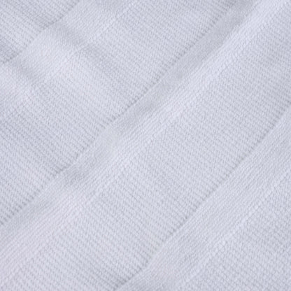 Roma Cotton Ribbed Textured Soft Face Towels/ Washcloths - White