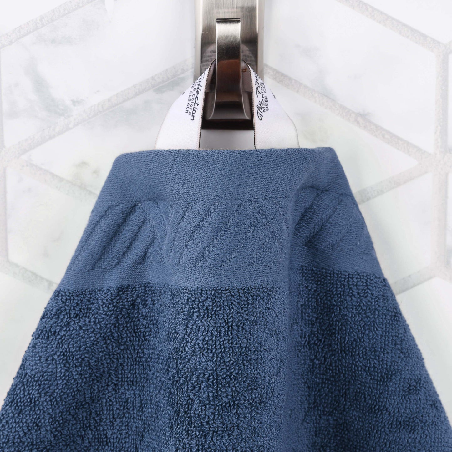 Basketweave Egyptian Cotton Solid 3 Piece Assorted Towel Set - RoyalBlue