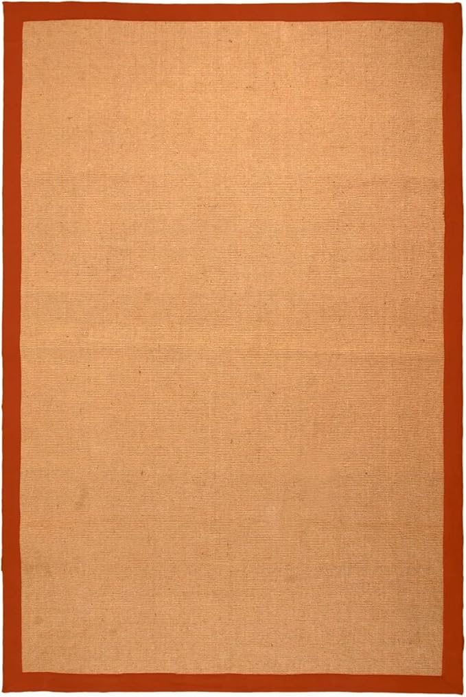 Natural Classic Jute Indoor Area Rug - Rust