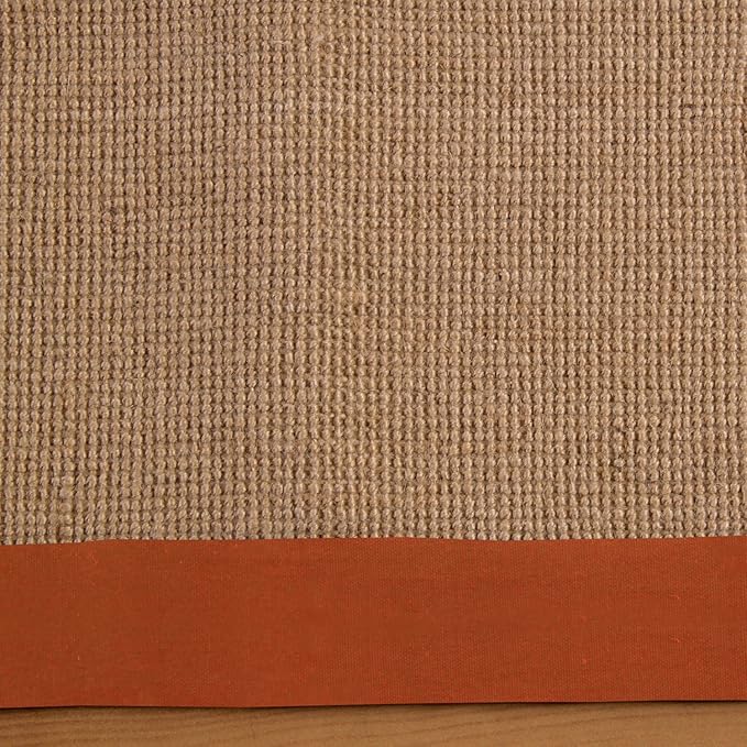 Natural Classic Jute Indoor Area Rug - Rust