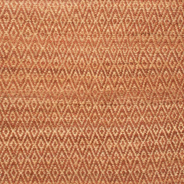 Diamond Hand-Woven Reversible Jute Area Rug - Rust