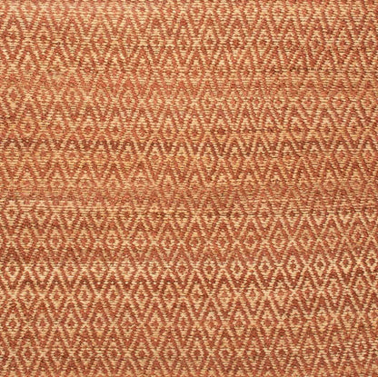 Diamond Hand-Woven Reversible Jute Area Rug - Rust