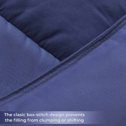 Brushed Microfiber Reversible Down Alternative Comforter - Navy Blue