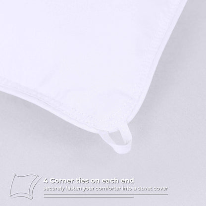 Brushed Microfiber Reversible Down Alternative Comforter - White