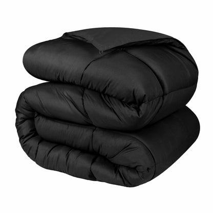 Brushed Microfiber Reversible Down Alternative Comforter - Black