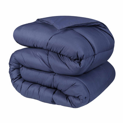 Brushed Microfiber Reversible Down Alternative Comforter - Navy Blue