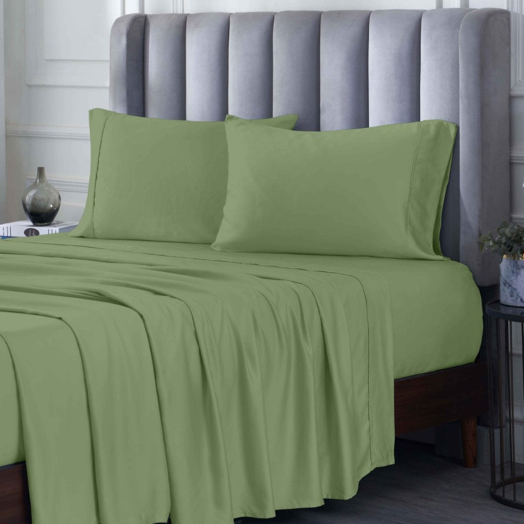 300 Thread Count Rayon From Bamboo Solid Deep Pocket Sheet Set