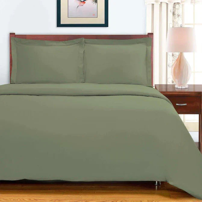 Egyptian Cotton 700 Thread Count Duvet Cover Bedding Set - Sage