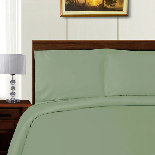 1000 Thread Count Lyocell Blend Solid Duvet Cover Set - Sage