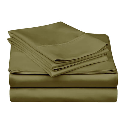 Egyptian Cotton 300 Thread Count Solid Deep Pocket Sheet Set - Sage