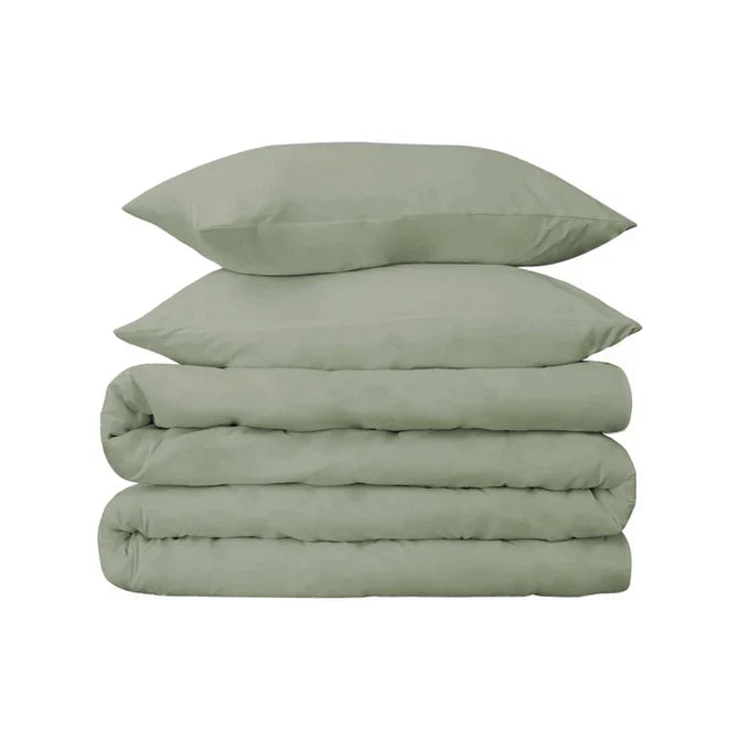 Egyptian Cotton 700 Thread Count Duvet Cover Bedding Set - Sage