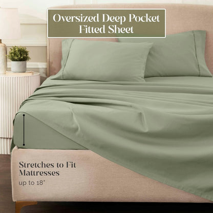 Egyptian Cotton 1200 Thread Count Eco-Friendly Solid Sheet Set