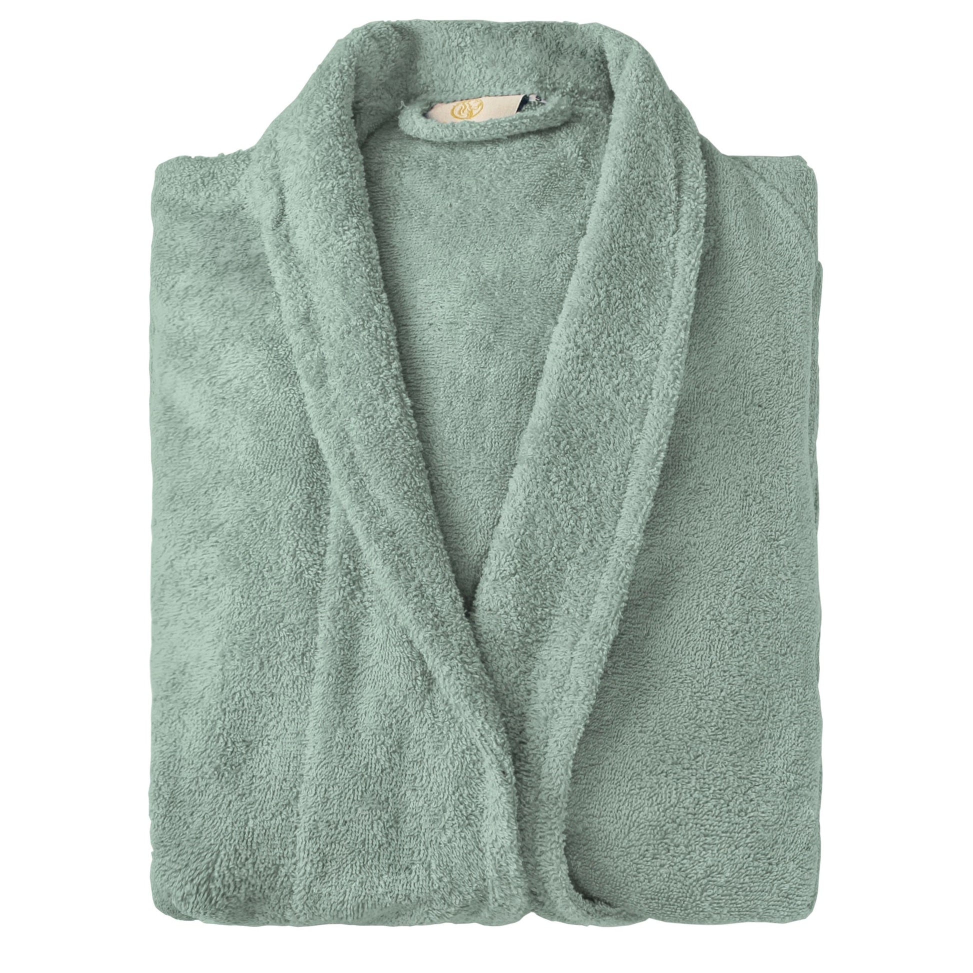 Cotton Ultra-Soft Terry Adult Unisex Lightweight Luxury Bathrobe - Sage