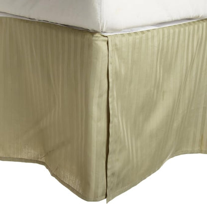 300 Thread Count Egyptian Cotton 15" Drop Striped Bed Skirt - Sage