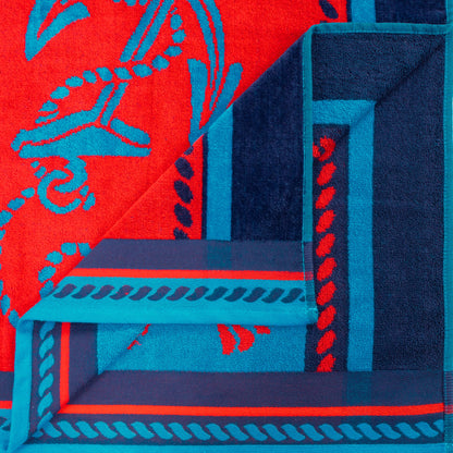 Superior Sailing Cotton Oversized Beach Towel Set - Blue