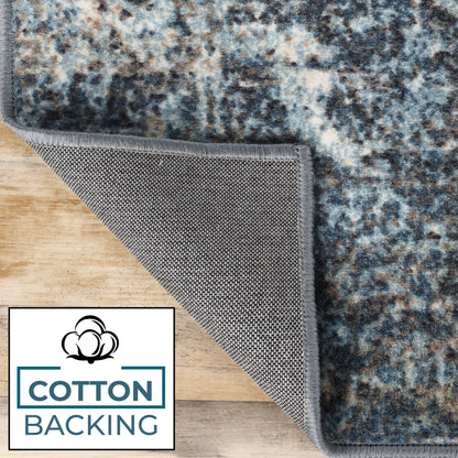 Salford Modern Medallion Non-Slip Indoor Area Rug or Runner