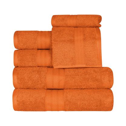 Cotton Heavyweight Absorbent Plush 6 Piece Towel Set - Sandstone