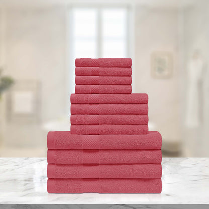 Eco-Friendly Egyptian Cotton Cotton Absorbent 12 Piece Assorted Towel Set