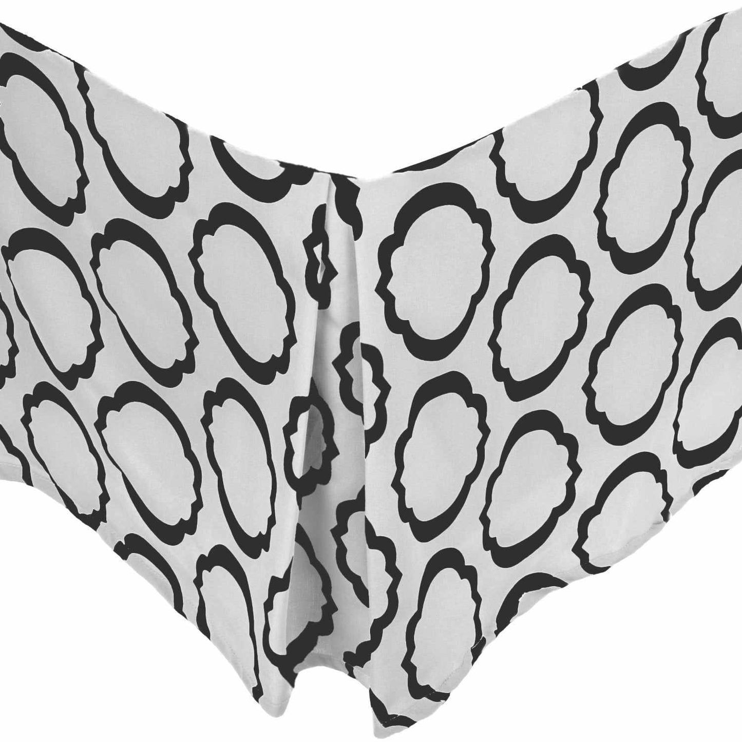 Superior Cotton Blend 15 Inch Drop Bed Skirt - White/Black