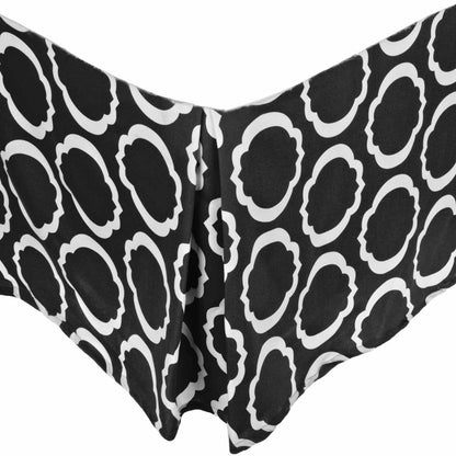 Superior Cotton Blend 15 Inch Drop Bed Skirt - Black/White