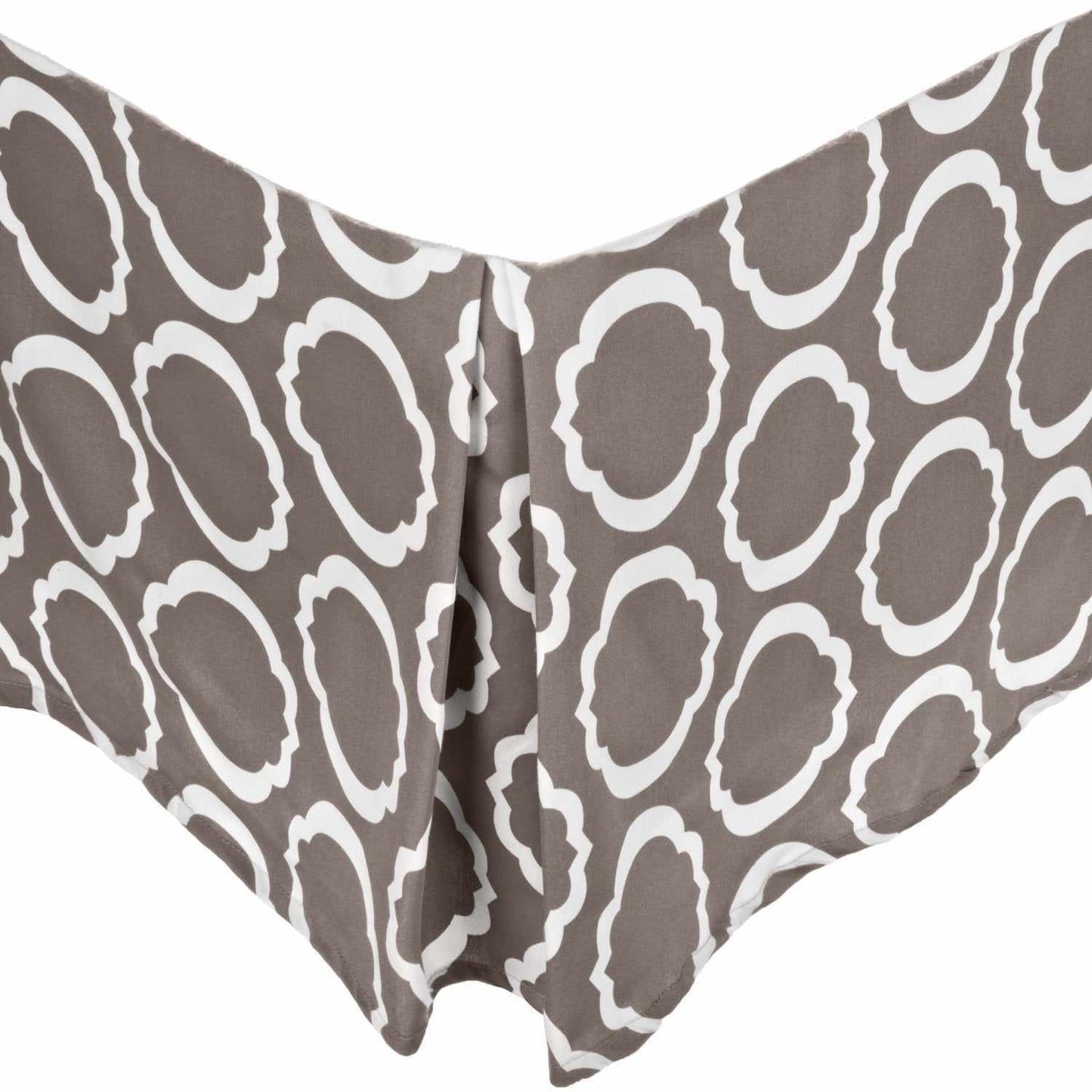 Superior Cotton Blend 15 Inch Drop Bed Skirt - Grey/White