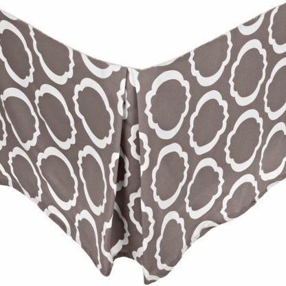 Superior Cotton Blend 15 Inch Drop Bed Skirt - Grey/White