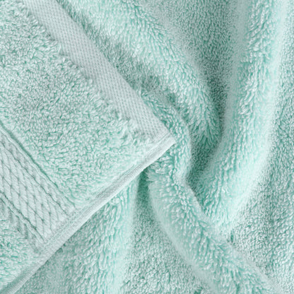 Egyptian Cotton Pile Plush Heavyweight Absorbent Bath Towel (Set of 4) - Seafoam