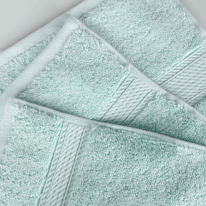 Egyptian Cotton Pile Plush Heavyweight Absorbent Bath Towel (Set of 4) - Seafoam